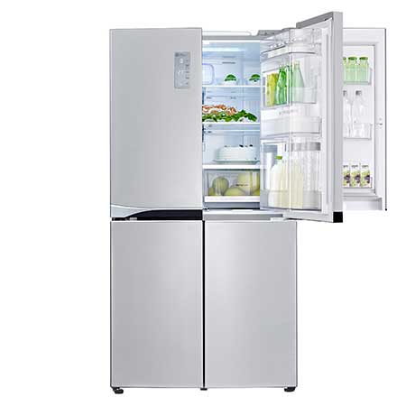 Fridge Freezers : 608L P-Next 6 Shiny Steel Side by Side Refrigerator, Door-in-Door™ GR-M24FWCHL