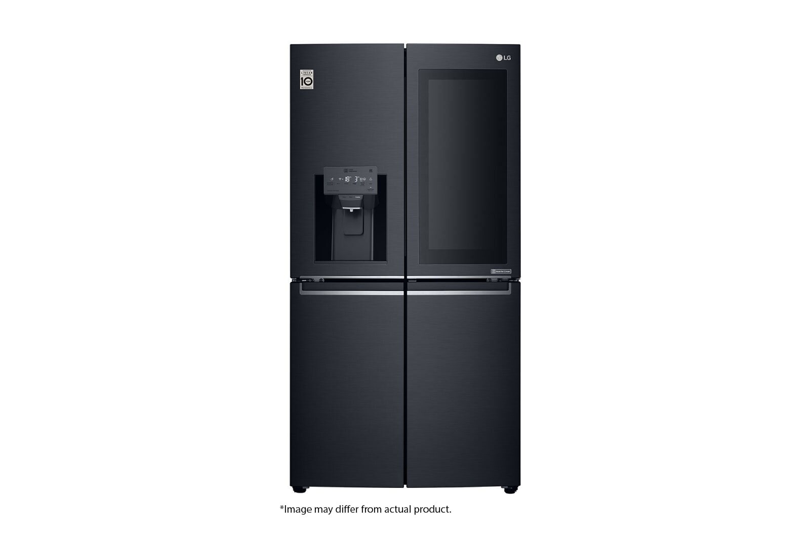 LG InstaView™ 889L Matte Black, 4 Door, Door-in-Door Fridge, GR-X31FMQRL