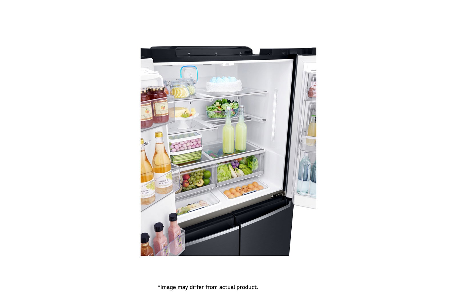 LG InstaView™ 889L Matte Black, 4 Door, Door-in-Door Fridge, GR-X31FMQRL