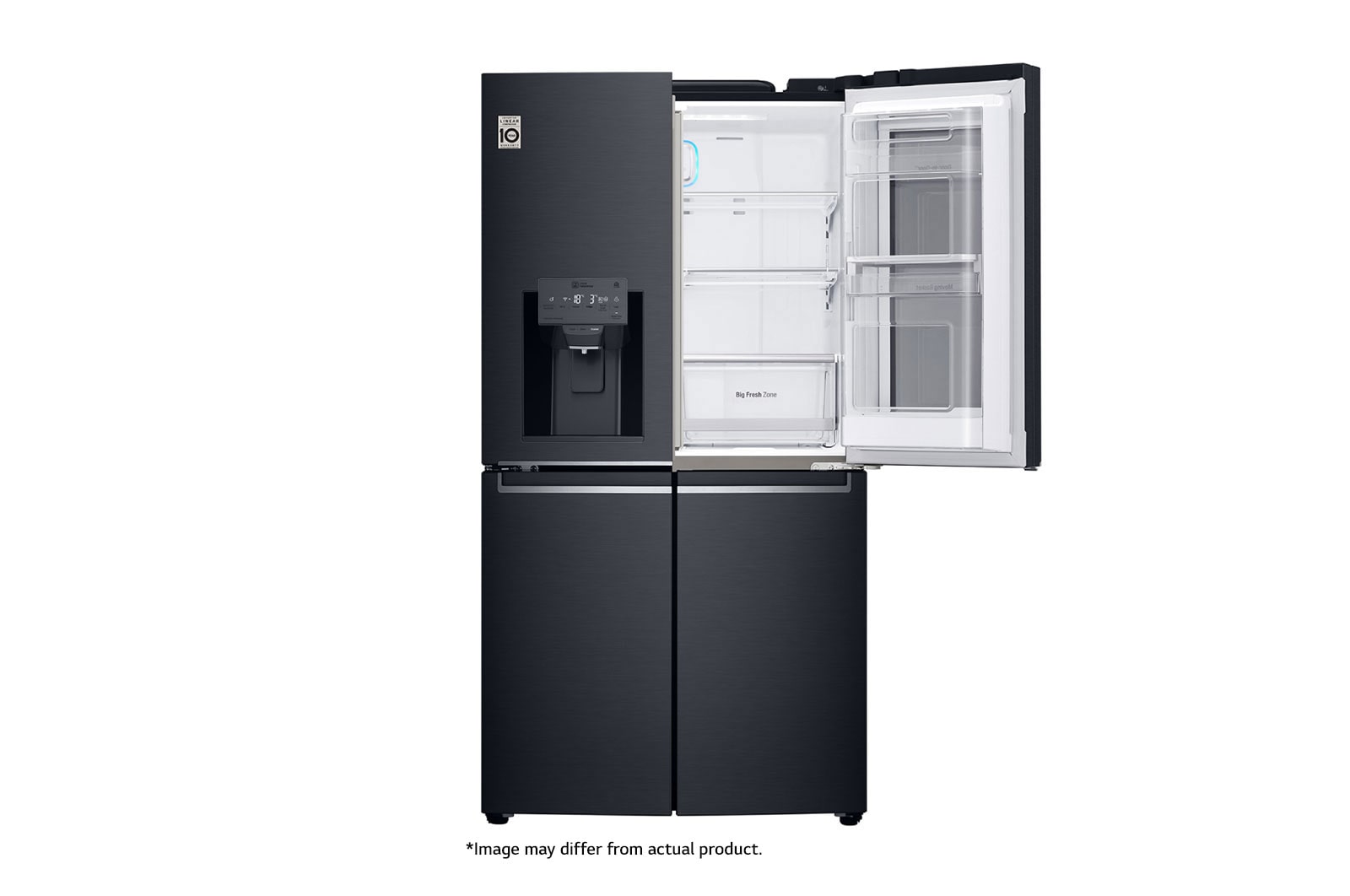 LG InstaView™ 889L Matte Black, 4 Door, Door-in-Door Fridge, GR-X31FMQRL