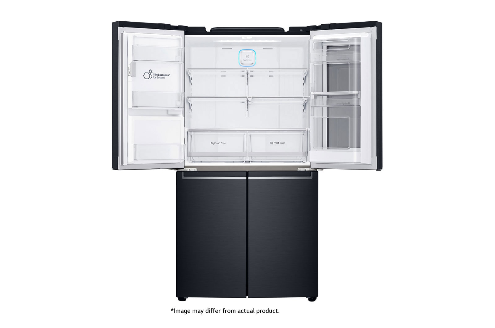 LG InstaView™ 889L Matte Black, 4 Door, Door-in-Door Fridge, GR-X31FMQRL