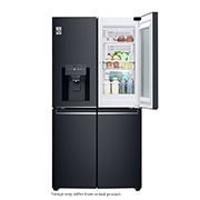 LG InstaView™ 889L Matte Black, 4 Door, Door-in-Door Fridge, GR-X31FMQRL