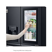 LG InstaView™ 889L Matte Black, 4 Door, Door-in-Door Fridge, GR-X31FMQRL