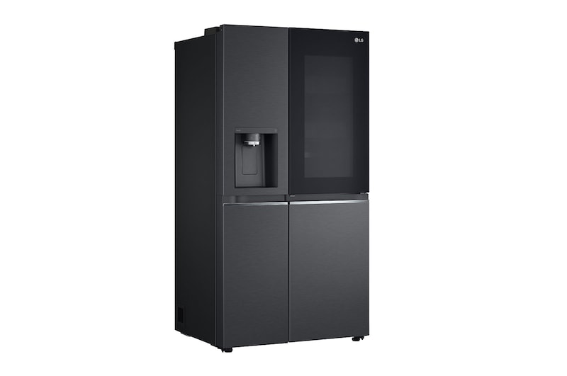 LG 674L InstaView™ Door-in-Door Side by Side Fridge with Uvnano™ Ice & Water Dispenser in Black Finish, GC-X257CQFS