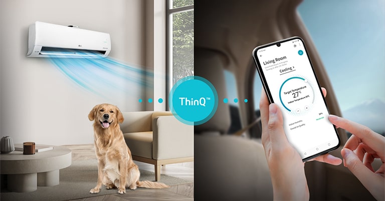 The connection between the air conditioner and the smartphone in the house