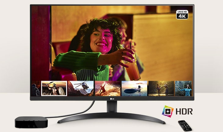 The monitor enabling users to enjoy 4K and HDR Contents.