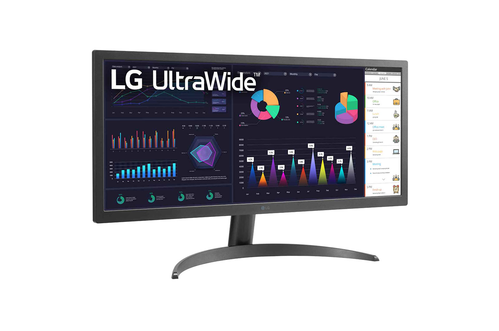 LG 26" 21:9 UltraWide™ Full HD IPS Monitor with AMD FreeSync™ , 26WQ500-B