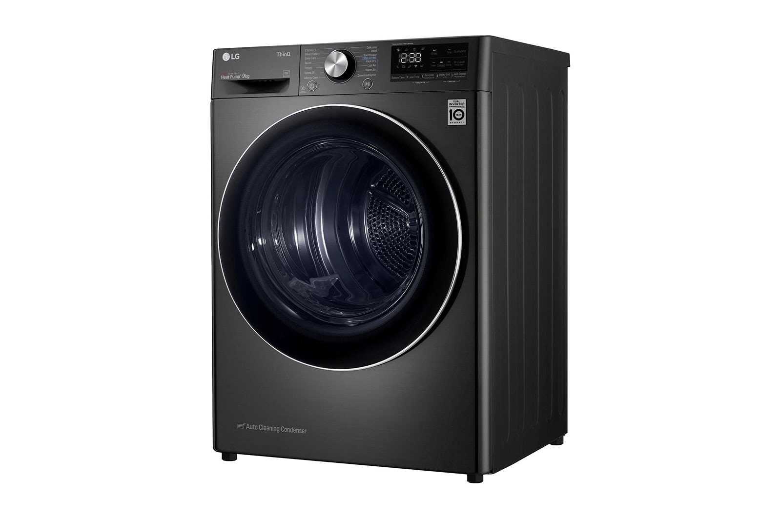 LG 9kg Dual Inverter Heat Pump Dryer in Black Steel Finish, RC90V9JV2W