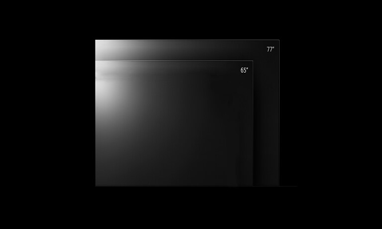 LG OLED G2 TV lineup in various sizes from 55 inches to 77 inches.