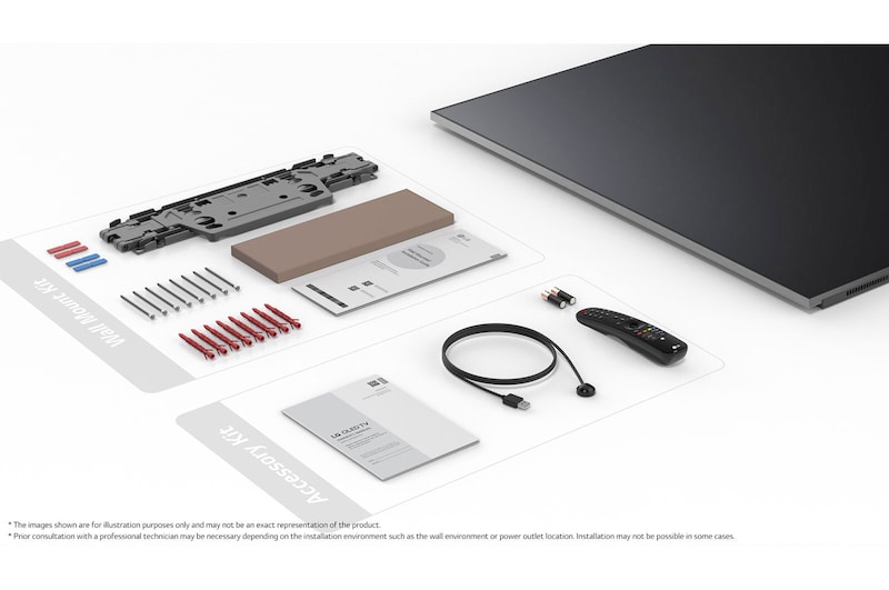 LG 65'' G2 OLEDevo Gallery Edition 120HZ Smart TV with Magic Remote, HDR & webOS, OLED65G26LA