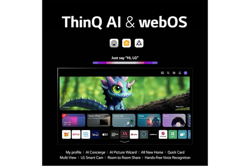 LG 165cm (65'') OLEDevo G3 Gallery Edition 4K 120Hz SMART TV with Magic Remote, HDR & webOS, OLED65G36LA