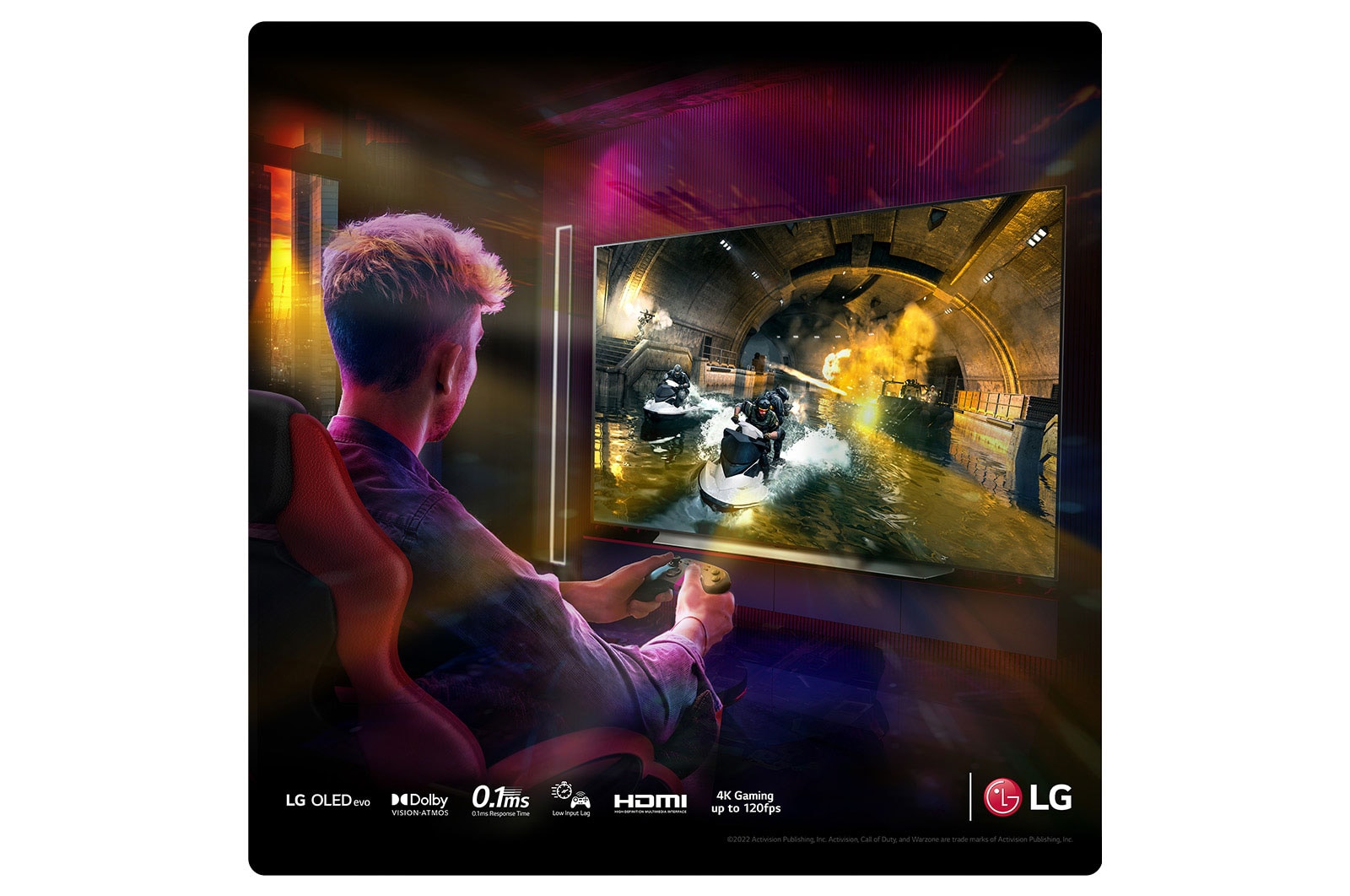 LG 195cm (77'') OLED C3 4K 120Hz GAMING SMART TV with Magic Remote, HDR & webOS, OLED77C36LA