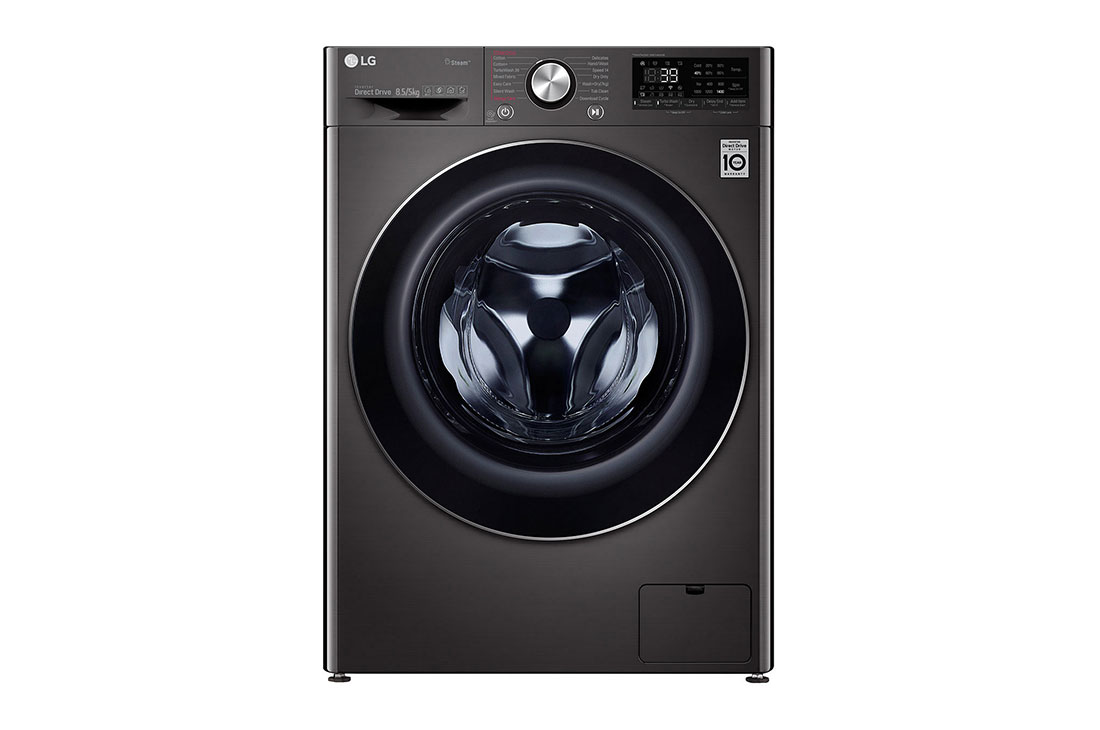 LG 8.5/5kg Front Loader Washer Dryer Combo with AI DD™ & Steam in Black Finish, F2V9GCP2E