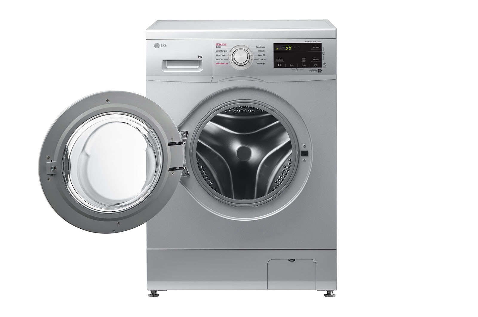 LG 9kg Luxury Silver Front Loader Washing Machine - F4J3VYP5L, F4J3VYP5L