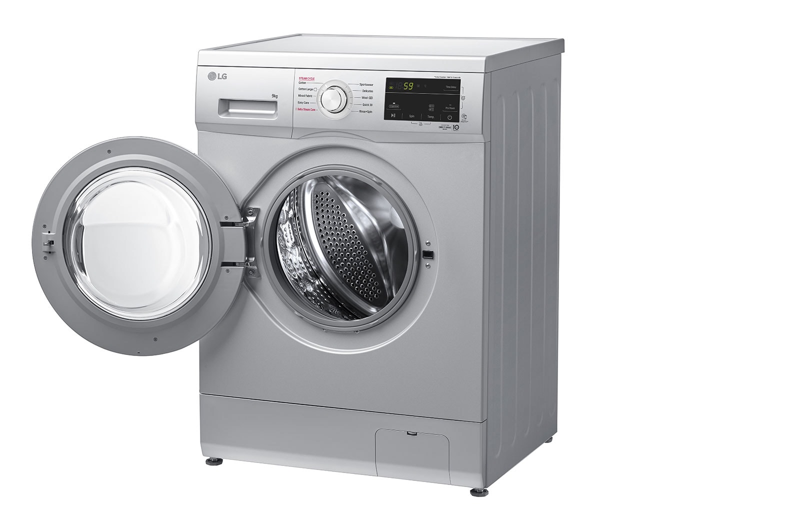 LG 9kg Luxury Silver Front Loader Washing Machine - F4J3VYP5L, F4J3VYP5L