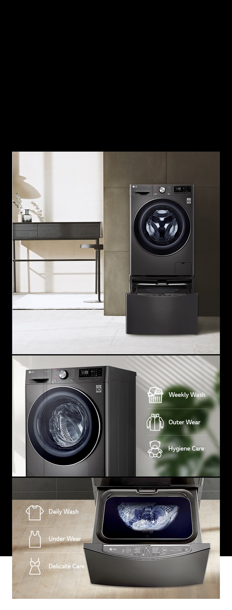 LG F4V9BWP2E 12 kg TWINWash™ Mini