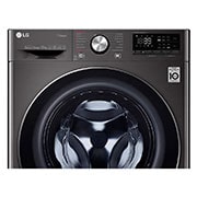 LG 12kg Front Loader Washer with AI DD™ & Steam in Black Finish, F4V9BWP2E