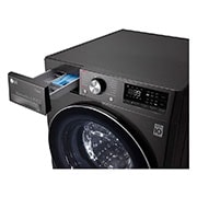 LG 12kg Front Loader Washer with AI DD™ & Steam in Black Finish, F4V9BWP2E