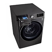 LG 12kg Front Loader Washer with AI DD™ & Steam in Black Finish, F4V9BWP2E