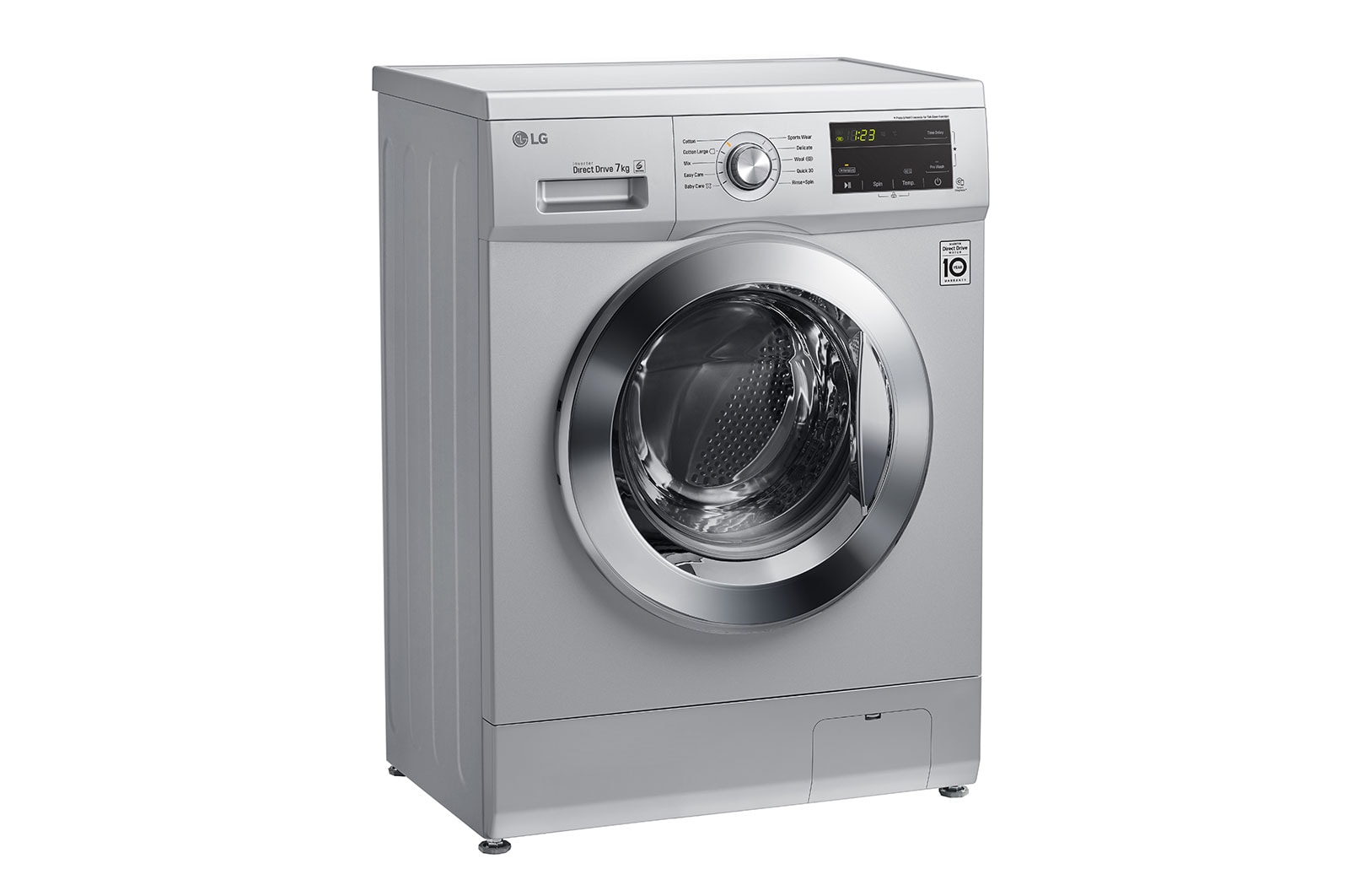 LG 7kg Front Loader Washer with Inverter Direct Drive in Silver Finish, FH0J3HDNP5P