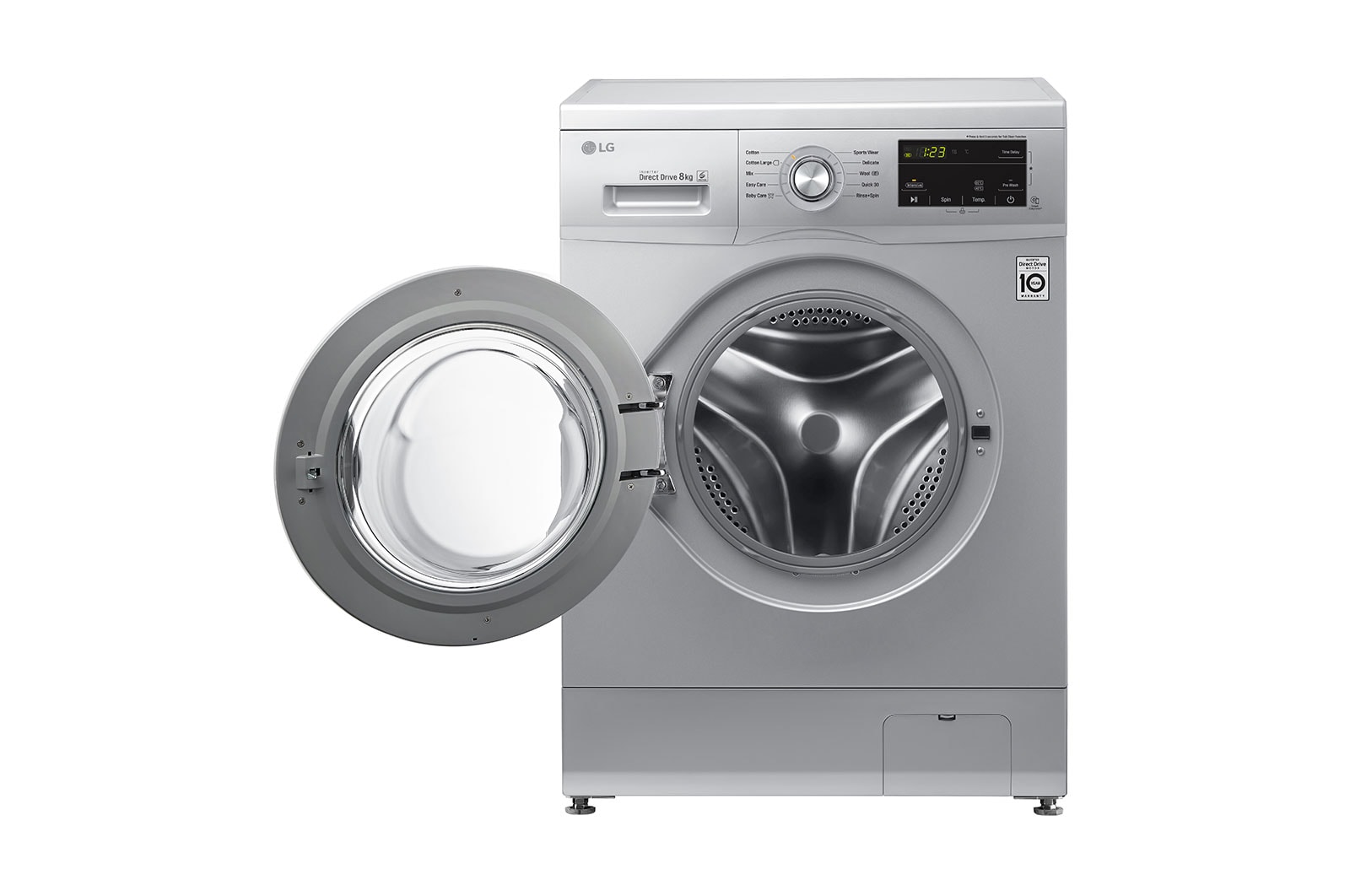 LG 8kg Luxury Silver Front Loader Washing Machine, FH2J3TDNP5P
