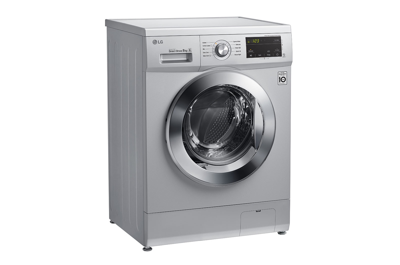 LG 8kg Luxury Silver Front Loader Washing Machine, FH2J3TDNP5P