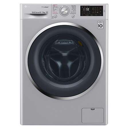 Washing Machines : 8kg Silver Front Loader Washer Dryer Combo  FH4U2TDHP5N