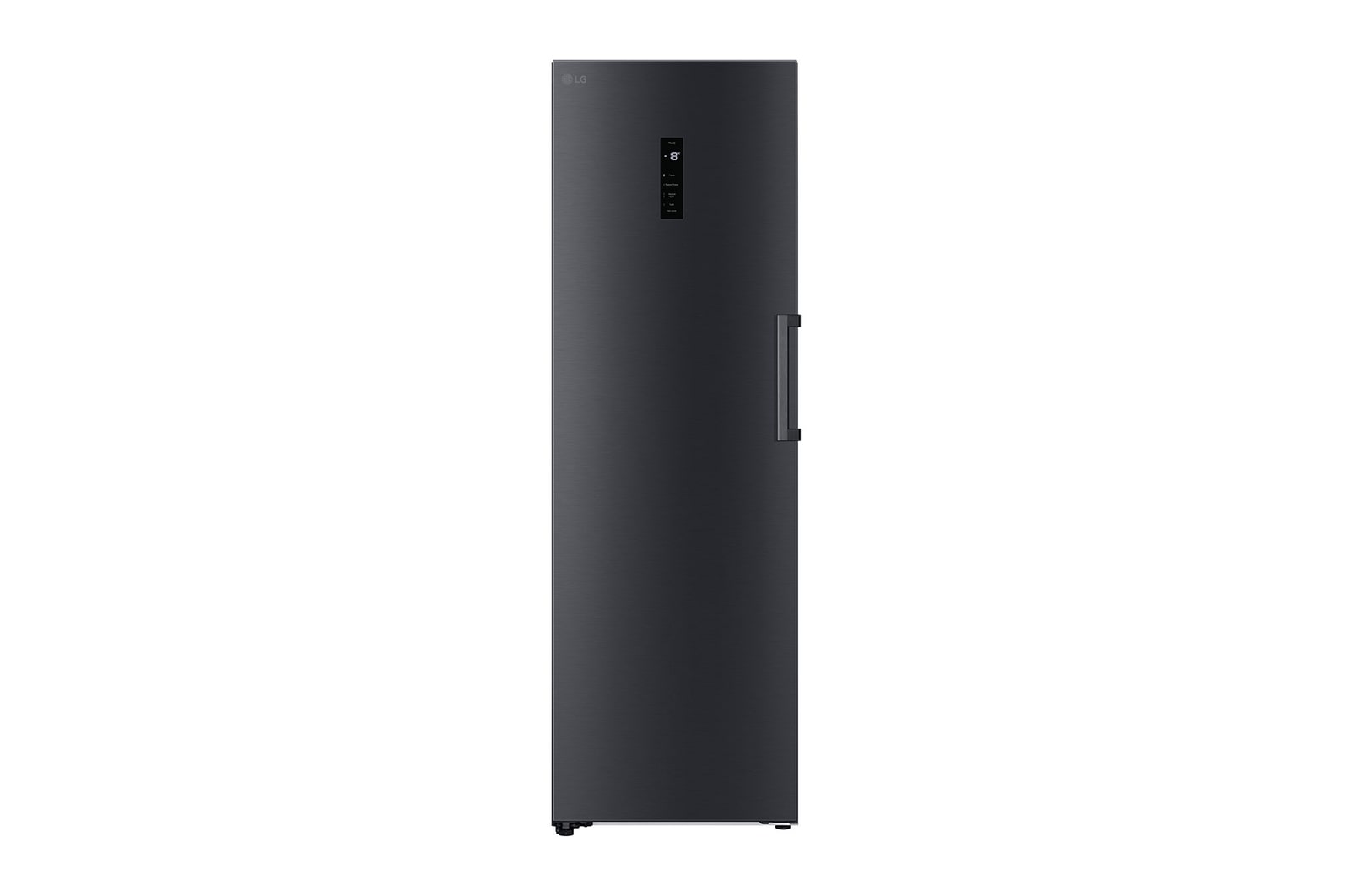 Front view of 324L One Door Freezer in Matte Black Finish, GC-B414EQFM