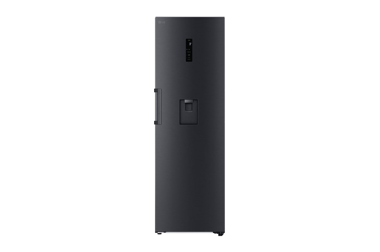 Front view of 380L Pigeon Pair Fridge - Matte Black Finish, GC-F411EQDM