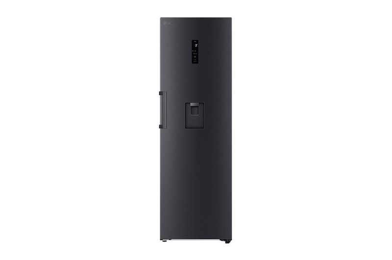 Front view of 380L Pigeon Pair Fridge - Matte Black Finish, GC-F411EQDM