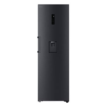 Front view of 380L Pigeon Pair Fridge - Matte Black Finish, GC-F411EQDM