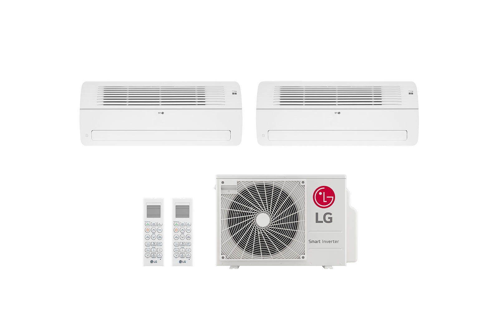 LG Ar condicionado Multi Split Inverter 2 ambientes (2 X 1via 12.000BTUS) Quente/Frio WiFi integrado, MIN21V3