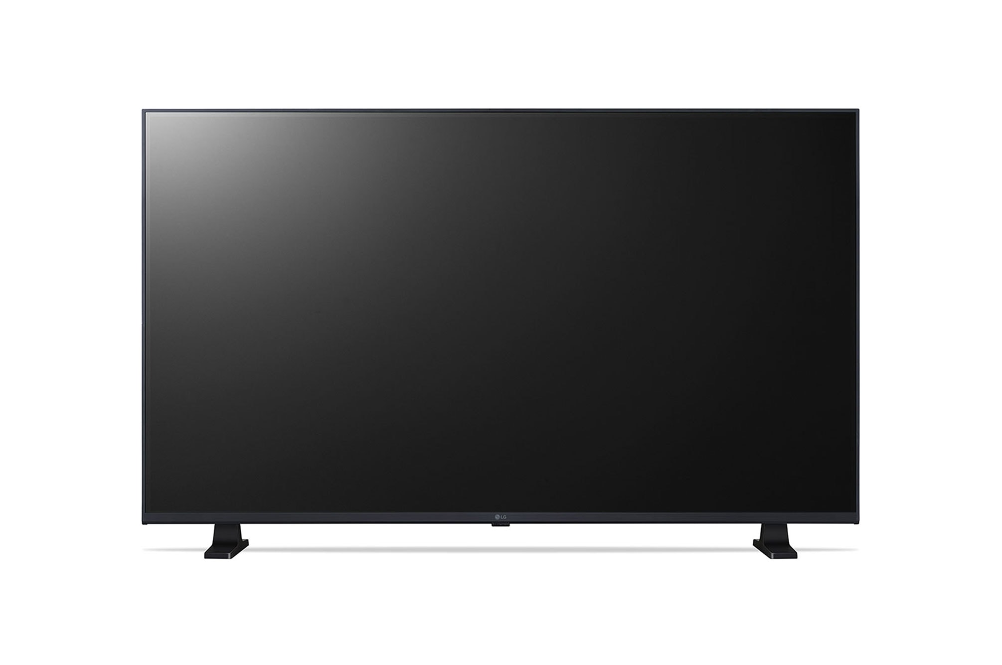 Front view of LG FHD TV, LR67 with text of LG SMART TV and 2024 on screen with 2-pole stand
