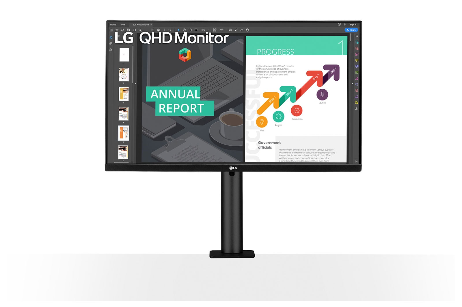 LG Monitor Ergo LG 27" QHD IPS com HDR10 e USB Type-C™, 27QN880-B