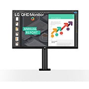LG Monitor Ergo LG 27" QHD IPS com HDR10 e USB Type-C™, 27QN880-B