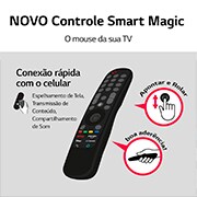 LG 2021 Smart TV LG 50" 4K UHD 50UP7550 WiFi Bluetooth HDR Inteligência Artificial ThinQ Smart Magic Google Alexa, 50UP751C0SF