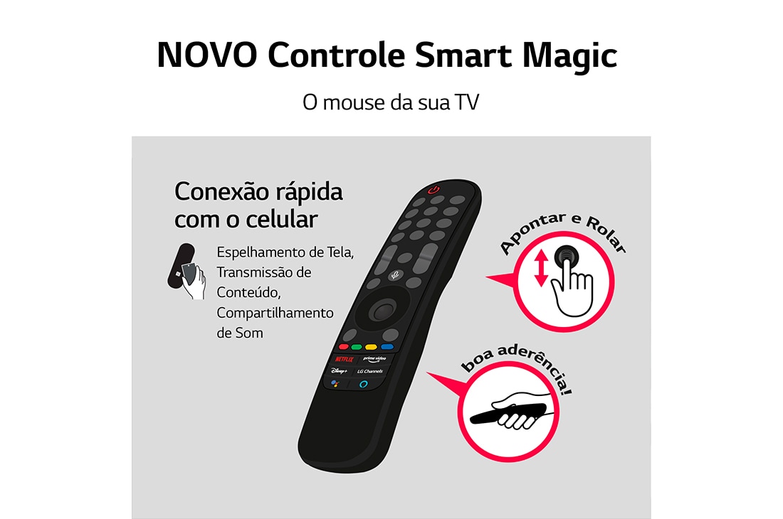 LG 2021 Smart TV LG 65" 4K UHD 65UP7550 WiFi Bluetooth HDR Inteligência Artificial ThinQ Smart Magic Google Alexa, 65UP751C0SF