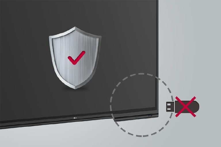 Der USB-Anschluss kann aus Sicherheitsgründen nicht zum Anschließen von Displays verwendet werden.