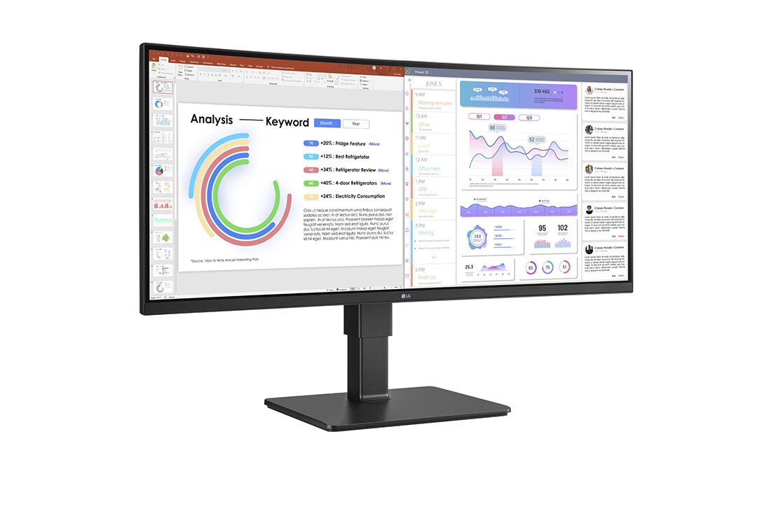 LG 34" UltraWide™ WQHD (3440x1440) IPS Monitor mit USB Type-C™, 34BQ77QB-B