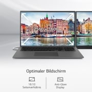 LG 16'' Notebook mit Windows 11 Pro | Intel® Core™ i5 Prozessor | 16GB LPDDR5 RAM | 512GB SSD | 80-WH-Akku | 16Z90Q-G.AP55G, 16Z90Q-G.AP55G