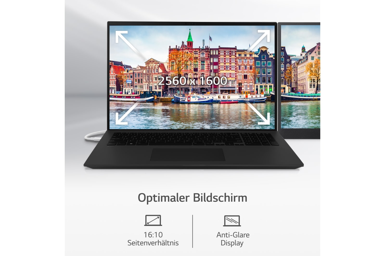 LG 17'' Notebook mit Windows 11 Pro | Intel® Core™ i7 Prozessor | 16GB LPDDR5 RAM | 512GB SSD | 80-WH-Akku | 17Z90Q-G.AP75G, 17Z90Q-G.AP75G