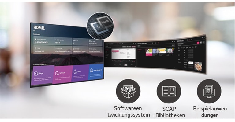 Eine Reihe von Aufgaben, die gleichzeitig erledigt werden können, werden einfach über die Web-OS-Plattform organisiert.