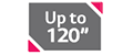 bis zu 120 Zoll
