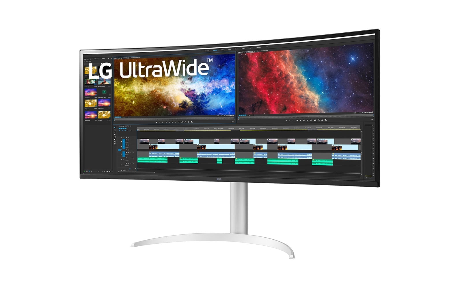 LG 38 Zoll Curved UltraWide™ Monitor mit IPS, QHD+ und HDR 10, 38WP85C-W