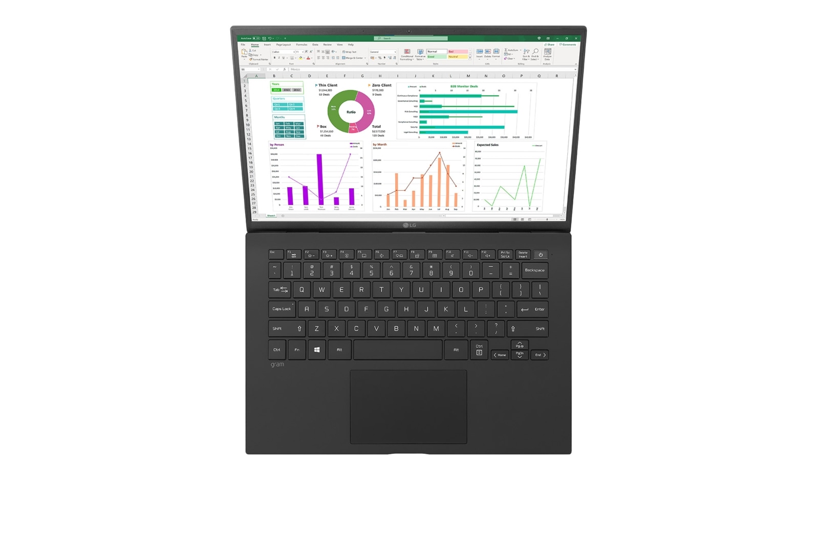 LG 14" Mobiler Thin Client mit Intel® Pentium® Prozessor, 72-Wh-Akku und IPS, 14ZT90P-G.AX12G