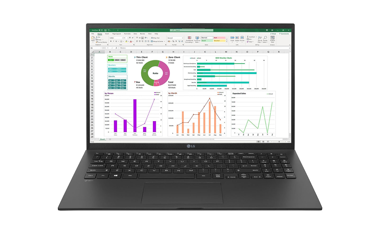 LG 15,6" Mobiler Thin Client mit Intel® Core™ i3 der 11. Gen., 80-Wh-Akku und IPS, 15ZT90P-G.AX32G