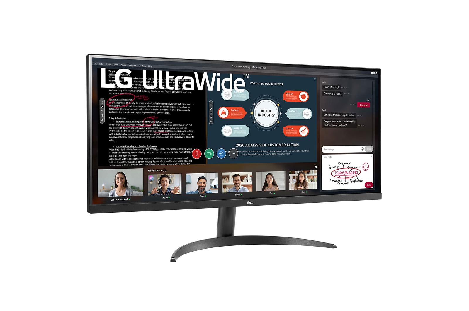 LG 35 Zoll Curved UltraWide™Monitor mit QHD-Auflösung und HDR10, 35BN77C-B