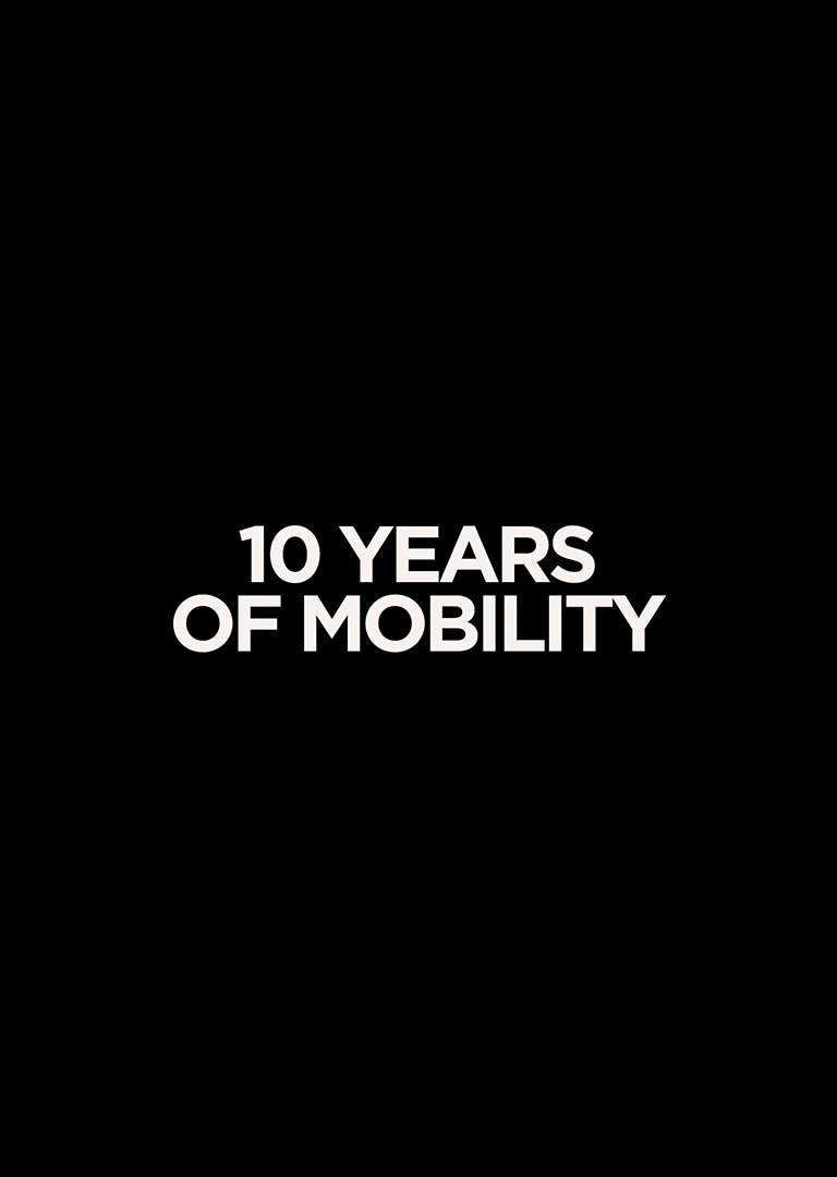 10 Years of Mobility thumbnail plays the LG Electronics VS Company 10th anniversary video on YouTube.
