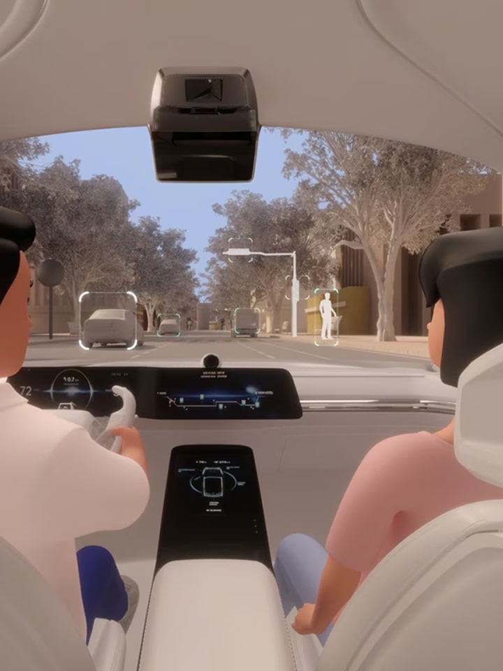 LG VS ADAS Vision System demo video presents driving and in-cabin monitoring through ADAS vision processing.
