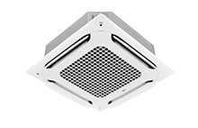 LG Dual Vane Cassette indoor unit providing wide airflow distribution. Optimized for open spaces with enhanced cooling and heating performance.
